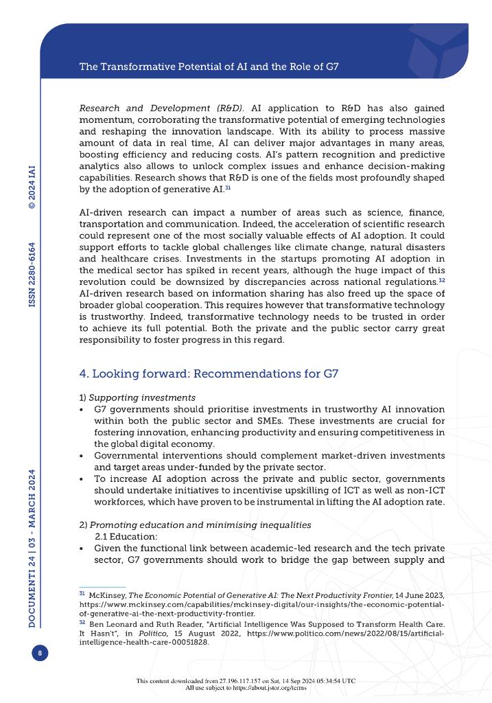 国际事务研究院：2024年人工智能的变革潜力与七国集团的作用吧报告（英文版）_第8页