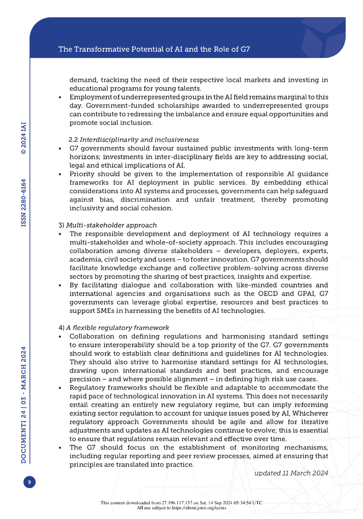 国际事务研究院：2024年人工智能的变革潜力与七国集团的作用吧报告（英文版）_第9页
