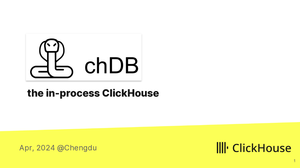 ClickHouse：来自ClickHouse的Auxten的进程内ClickHouse引擎（英文版）