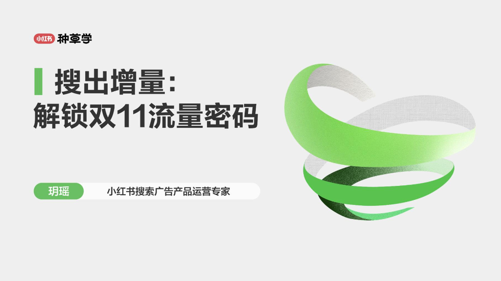 小红书种草学：2024年搜出增量：解锁双11流量密码报告