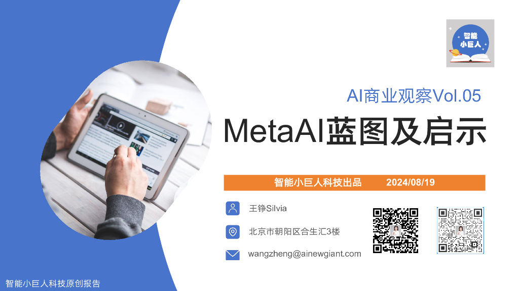 智能小巨人：2024年AI商业观察系列Vol.05：MetaAI战略蓝图及启示报告