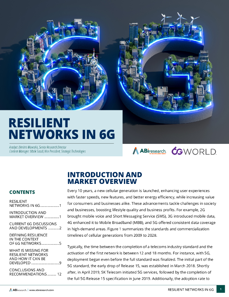ABI Research &ampampamp World：2024年6G网络韧性报告（英文版）