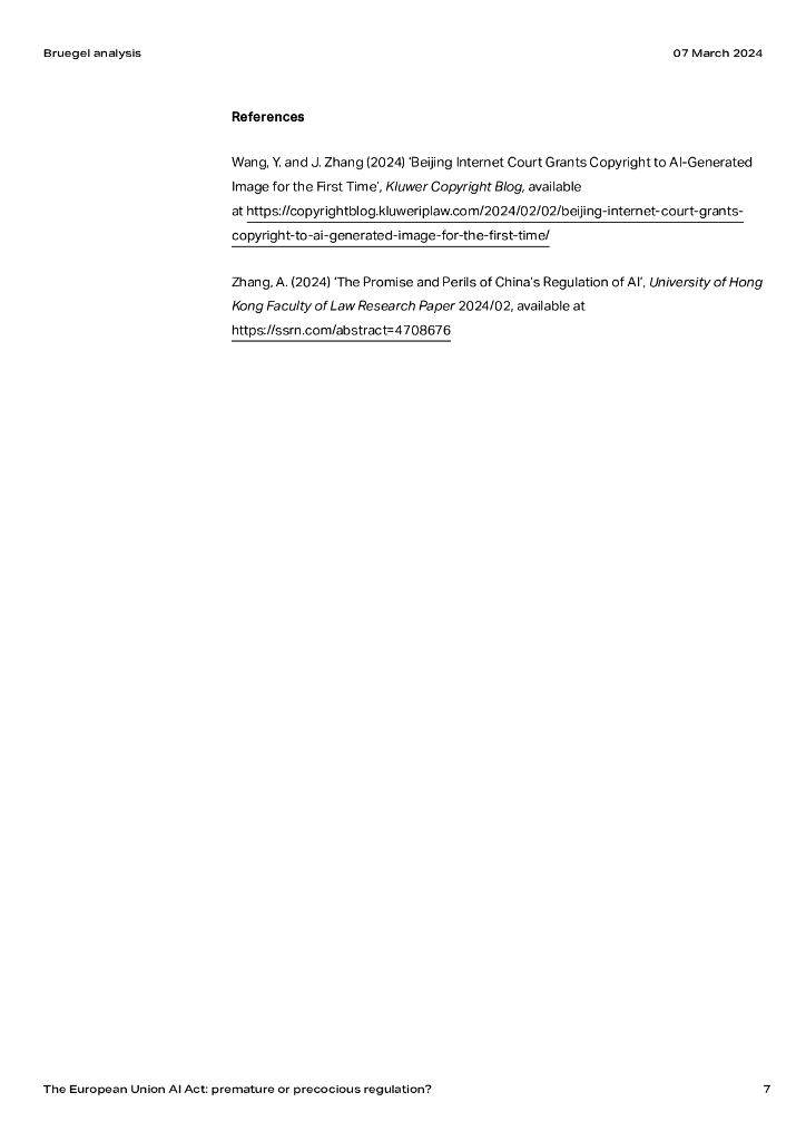 布鲁盖尔研究所：2024年欧盟人工智能法案报告：监管过早还是早熟？（英文版）_第7页