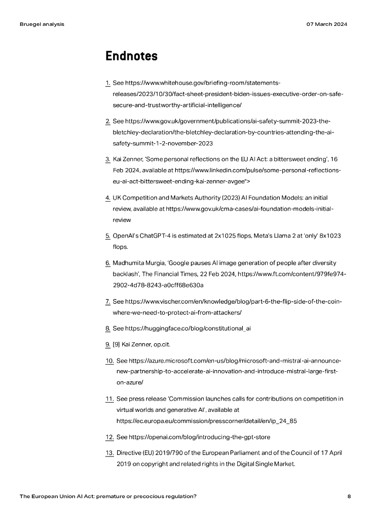 布鲁盖尔研究所：2024年欧盟人工智能法案报告：监管过早还是早熟？（英文版）_第8页