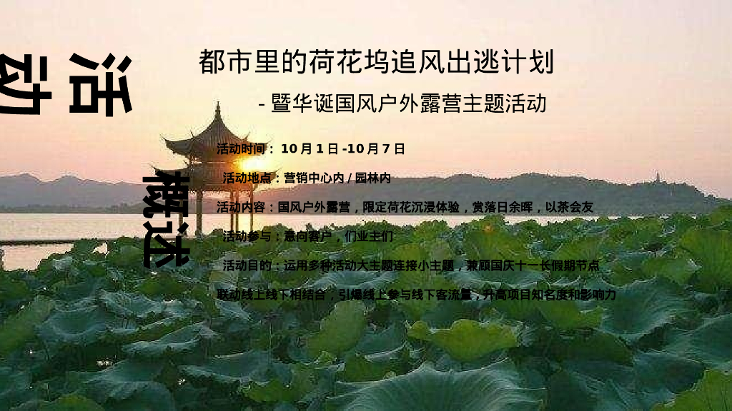 2024文旅项目国庆系列“都市里的荷花坞”活动策划方案_第7页