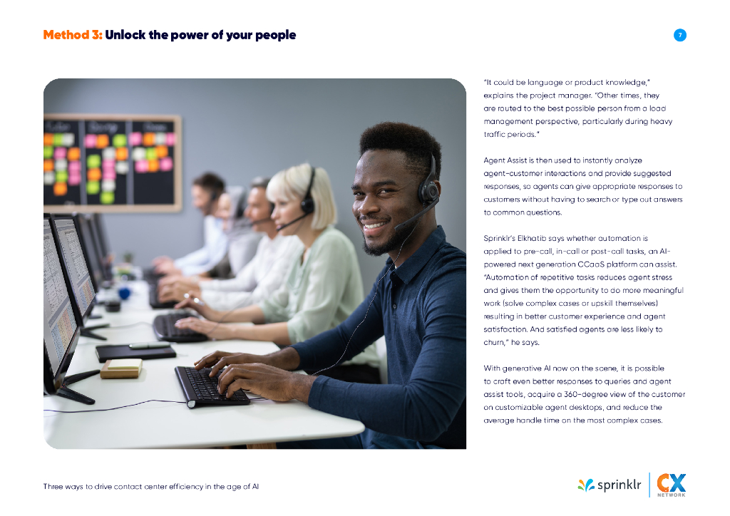 Sprinklr：2024年人工智能时代提高联络中心效率的三种方法报告（英文版）_第7页