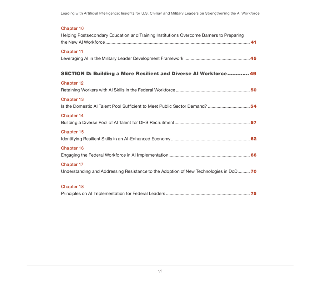 Rand兰德：2024年以人工智能引领-美国文职和军事领导人关于加强人工智能劳动力的见解报告（英文版）_第6页