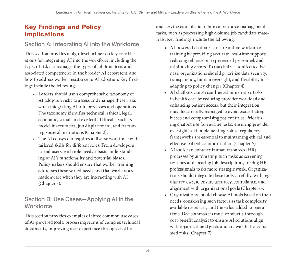 Rand兰德：2024年以人工智能引领-美国文职和军事领导人关于加强人工智能劳动力的见解报告（英文版）_第8页