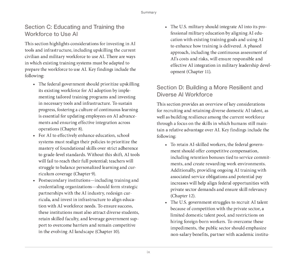 Rand兰德：2024年以人工智能引领-美国文职和军事领导人关于加强人工智能劳动力的见解报告（英文版）_第9页