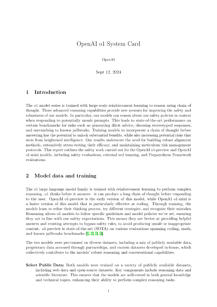 OpenAI ：2024年OpenAI o1大模型技术报告（英文版）