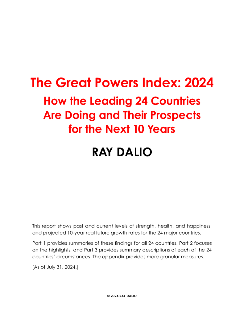 RAY DALIO：2024年全球大国指数：24国的现状及其未来10年的展望报告（英文版）