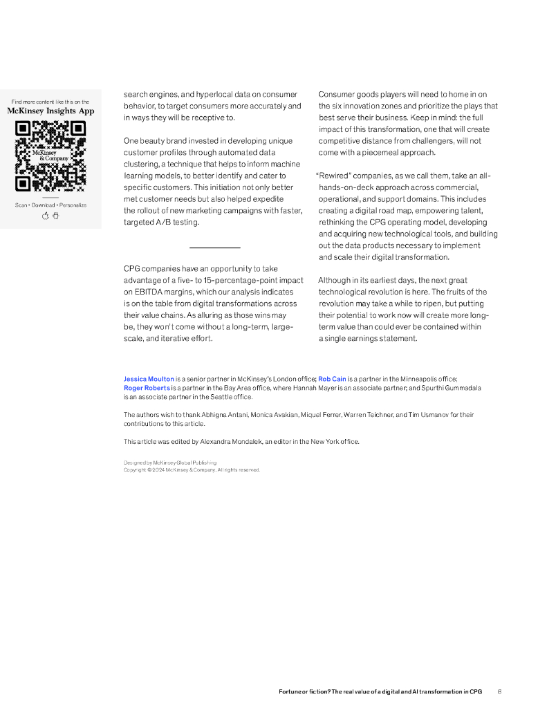 麦肯锡：2024年财富还是虚构？CPG数字化和人工智能转型的真正价值报告（英文版）_第8页