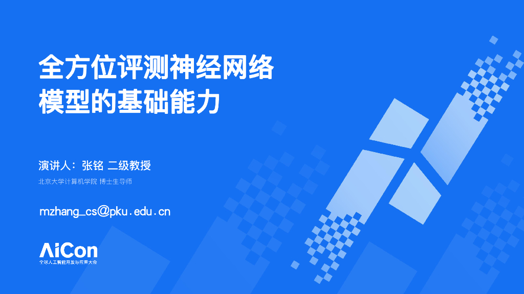 北大（张铭）：全方位评测神经网络模型的基础能力