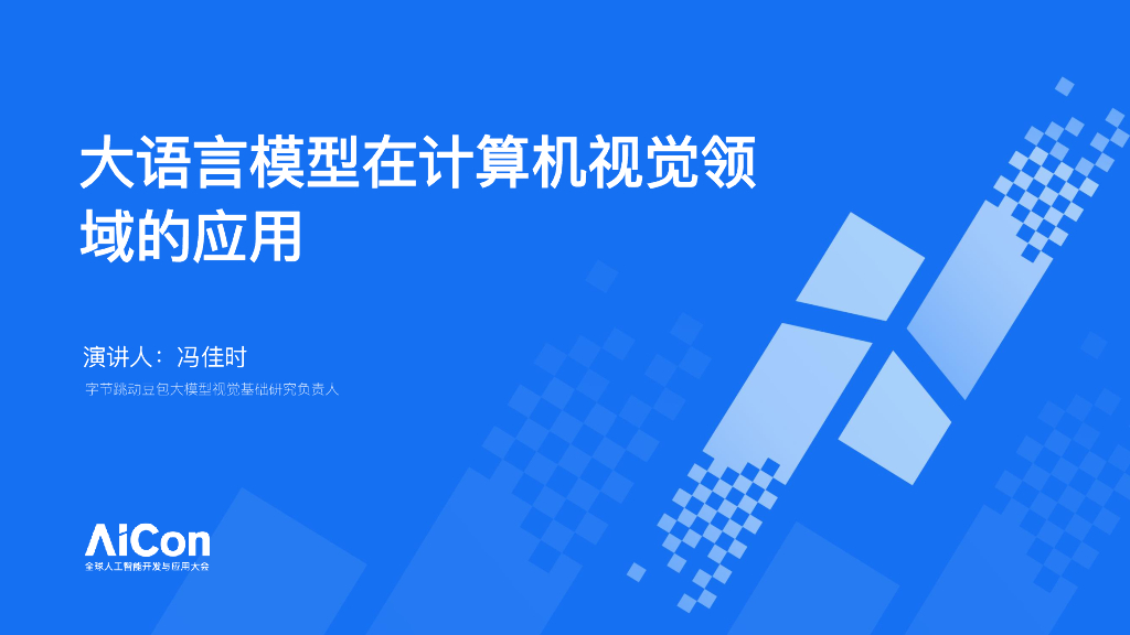 冯佳时：大语言模型在计算机视觉领域的应用