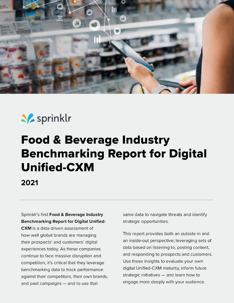 Sprinklr：2024年食品和饮料行业Digital Unified-CXM基准测试报告（英文版）