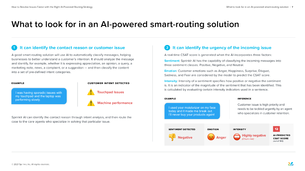 Sprinklr：2021年如何使用正确的人工智能驱动的路由策略更快地解决问题报告（英文版）_第7页