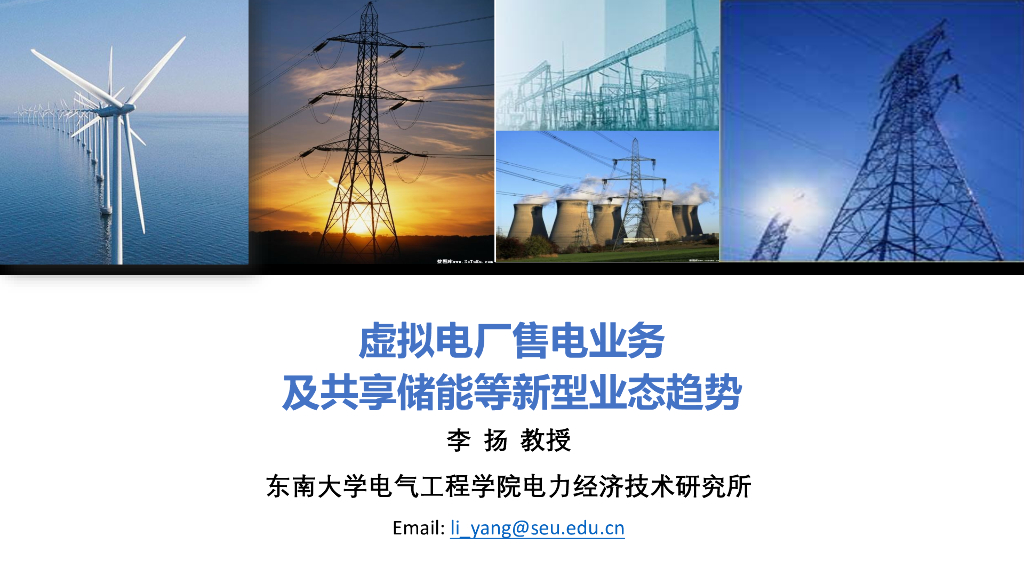 东南大学：2024年虚拟电厂售电业务及共享储能等新型业态趋势报告