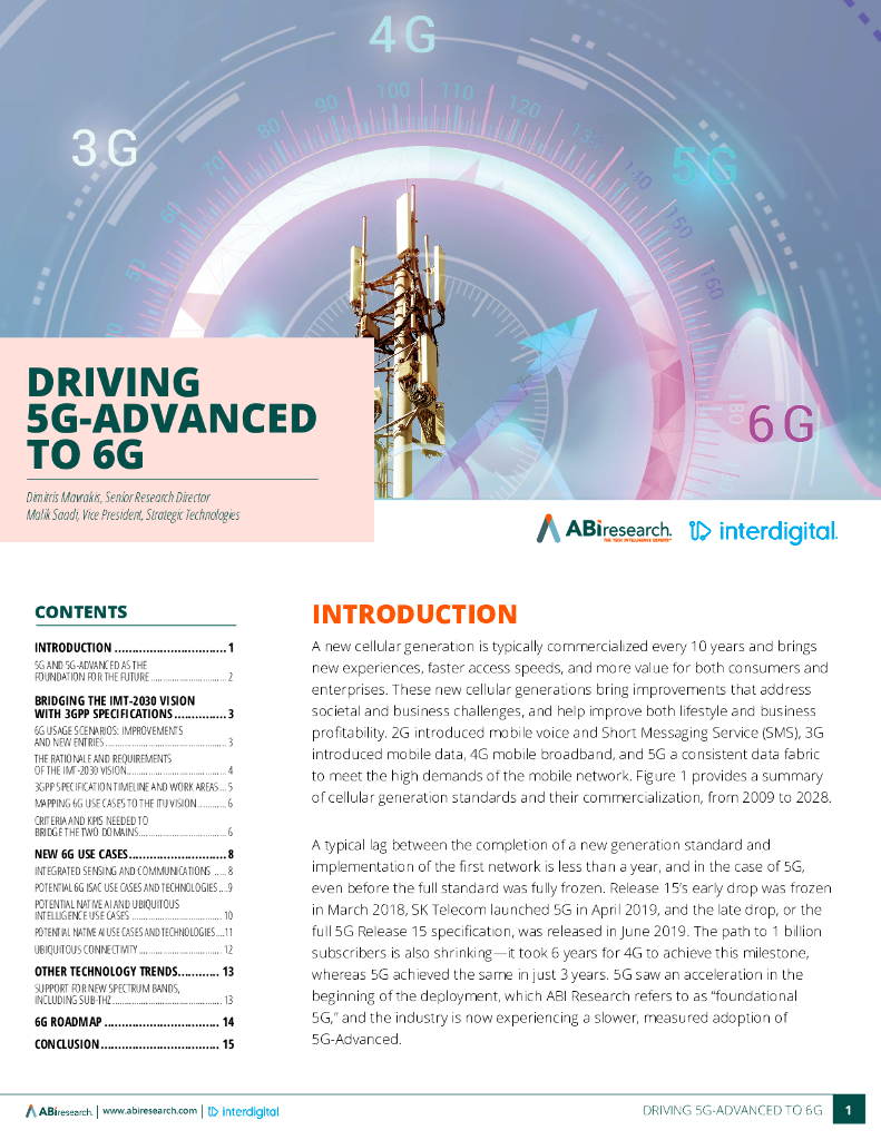 Interdigital：2024年从5G-Advanced到6G演进白皮书（英文版）