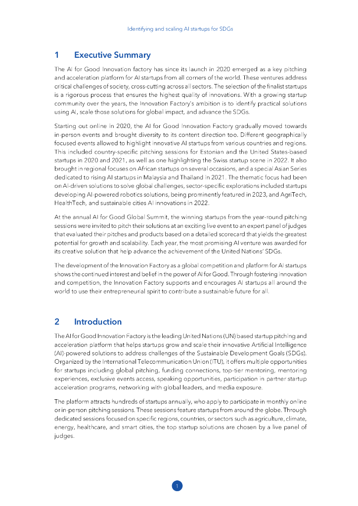 ITU国际电信联盟：2024年为可持续发展目标识别和扩展人工智能初创公司报告（英文版）_第9页