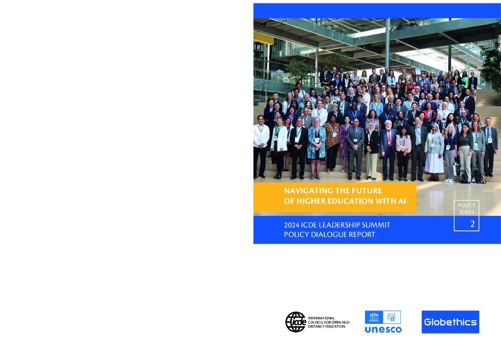 ICDE：2024年<em>人工智能</em>引领高等教育未来-ICDE 领导力峰会政策对话报告（英文版） 海报