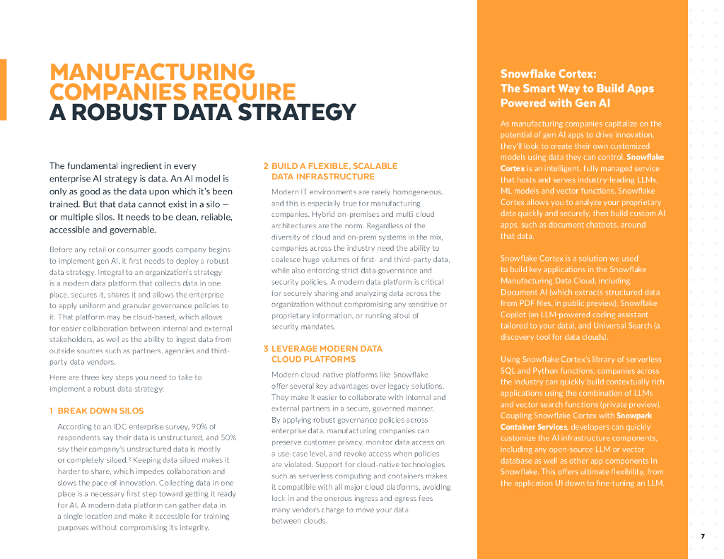 Snowflake：2024年生成式人工智能在制造业中的应用：你需要了解的四件事报告（英文版）_第7页