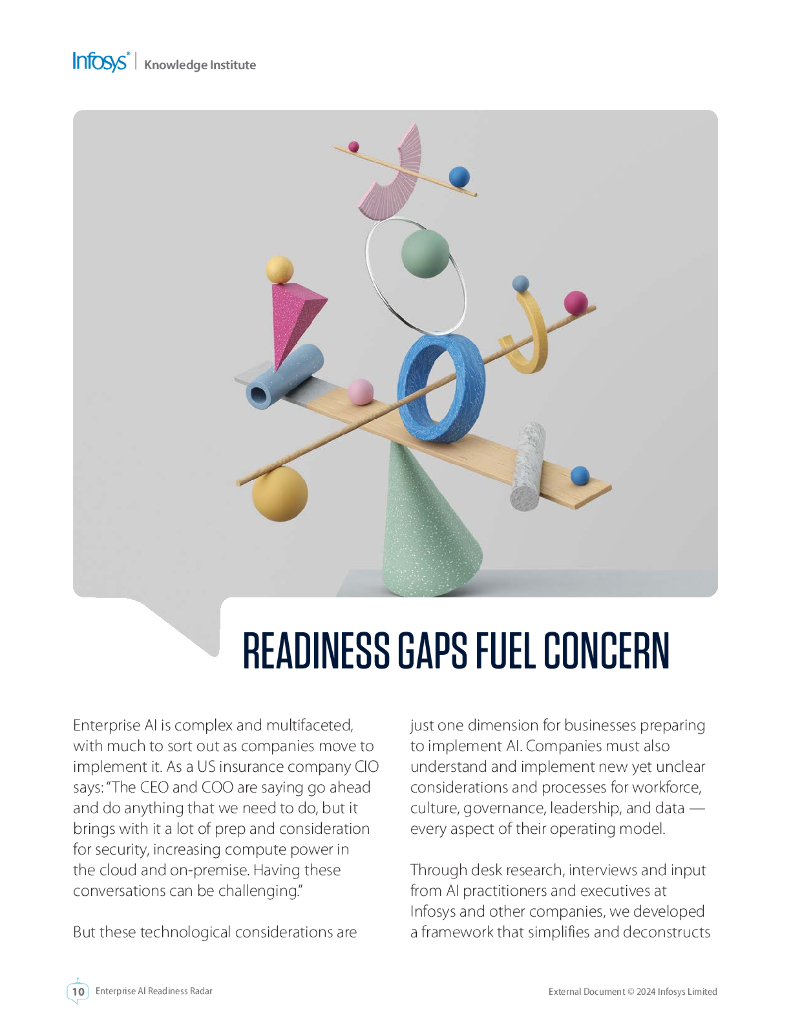 印孚瑟斯Infosys：2024年企业人工智能准备雷达图（英文版）_第10页