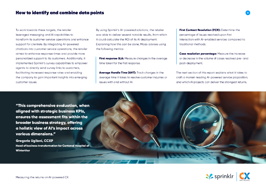 Sprinklr：2023年衡量欧洲人工智能驱动的客户体验的回报报告（英文版）_第8页