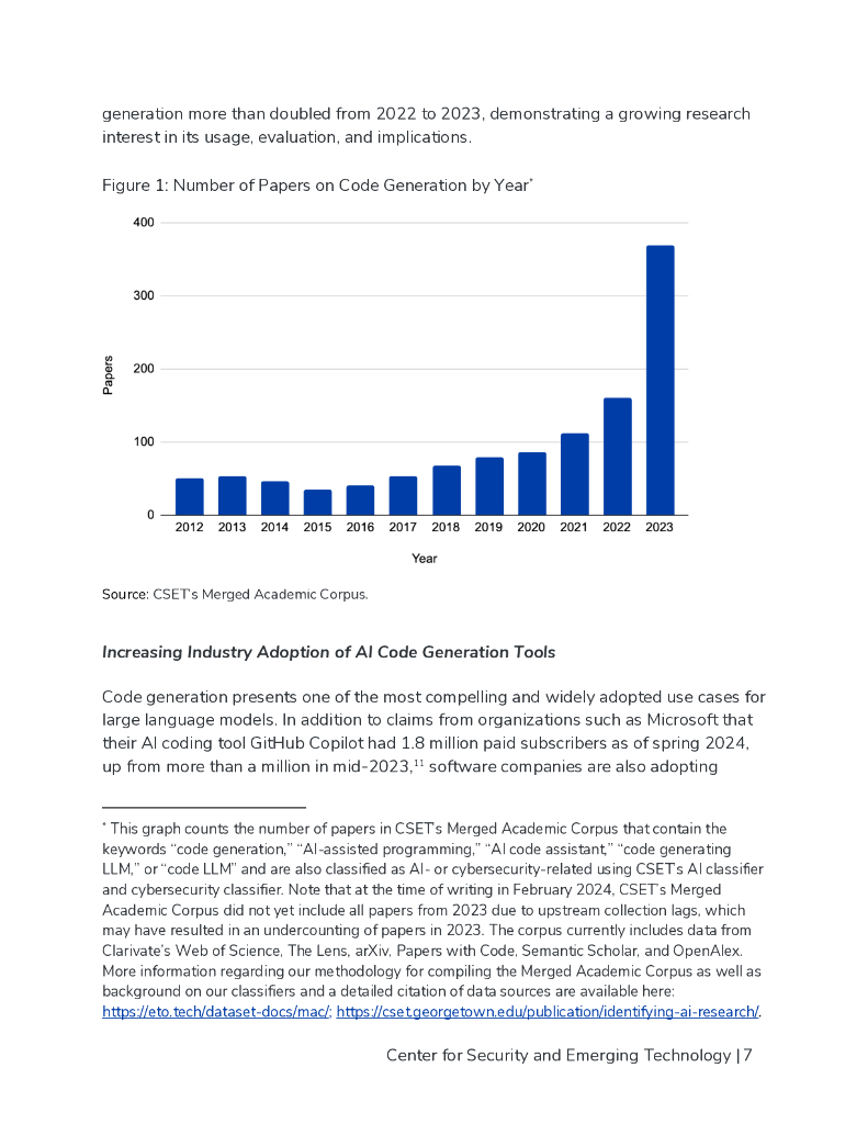 CSET：2024年人工智能生成代码的网络安全风险报告（英文版）_第8页