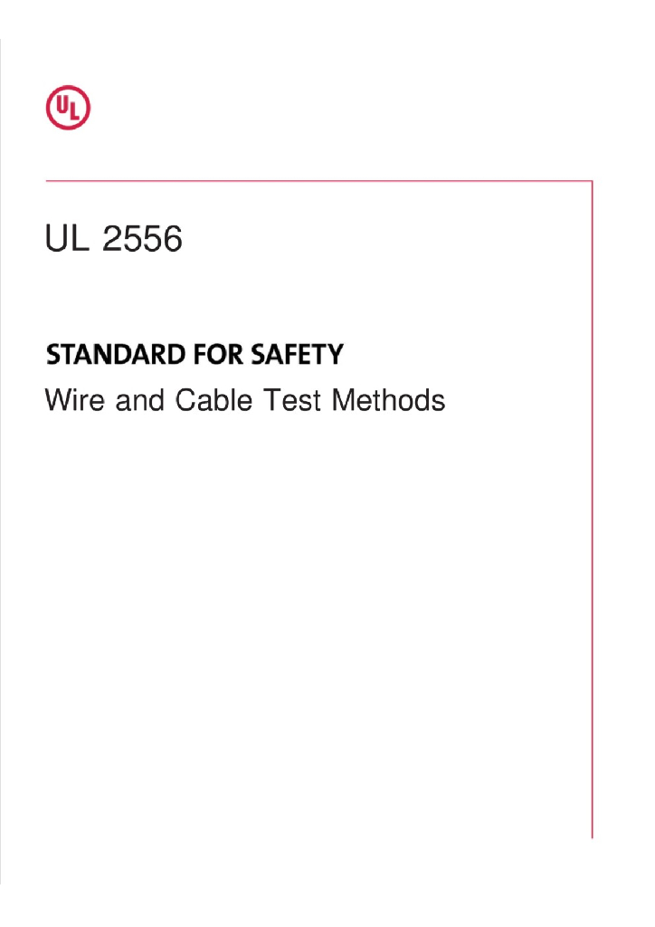 UL 2556-2015 电线电缆检测方法