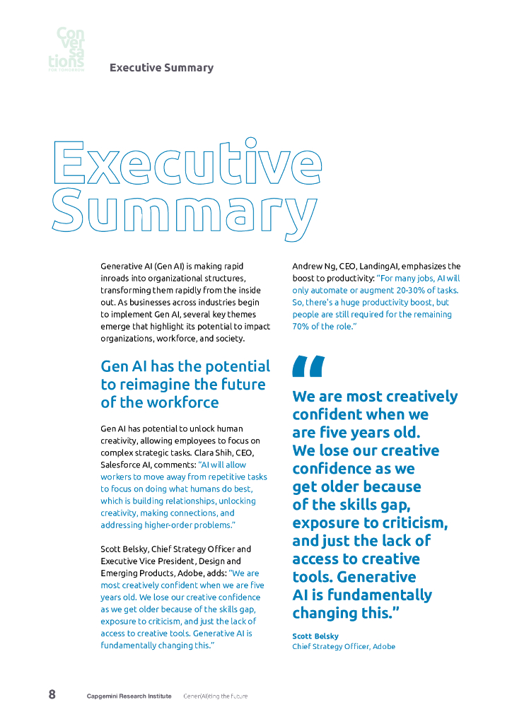 凯捷Capgemini：2024年生成式人工智能（GenAI）塑造未来-季度报告（英文版）_第8页