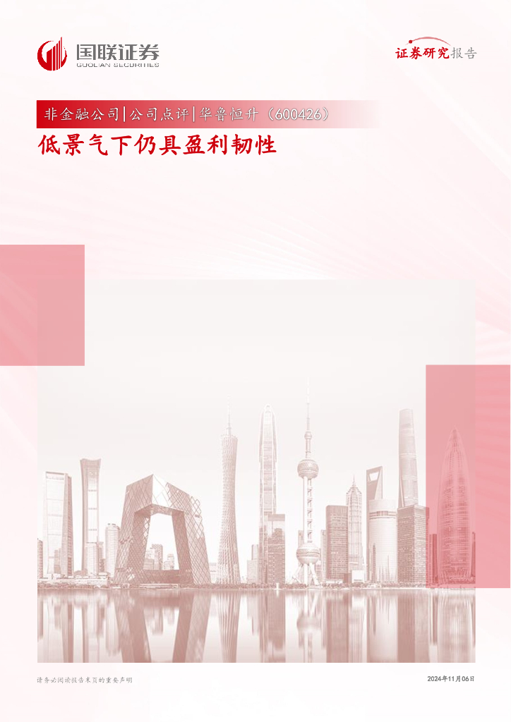 国联证券：华鲁恒升（600426）-低景气下仍具盈利韧性