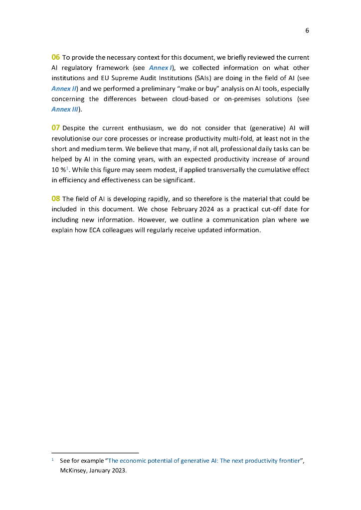 欧洲审计院：2024-2025年人工智能初步战略与部署路线图（英文版）_第6页