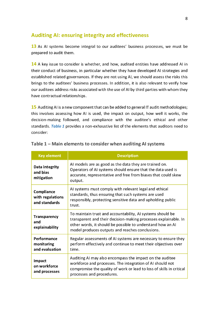 欧洲审计院：2024-2025年人工智能初步战略与部署路线图（英文版）_第8页