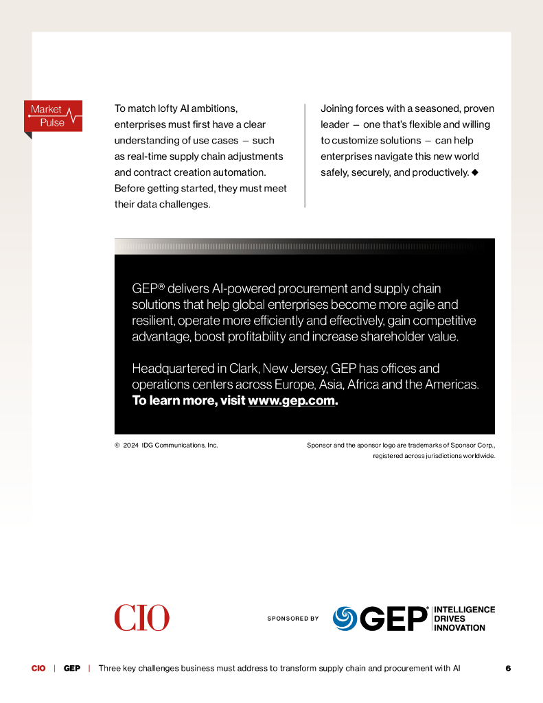 GEP：2024年采购和供应链管理中应避免的3个人工智能采用陷阱报告（英文版）_第7页