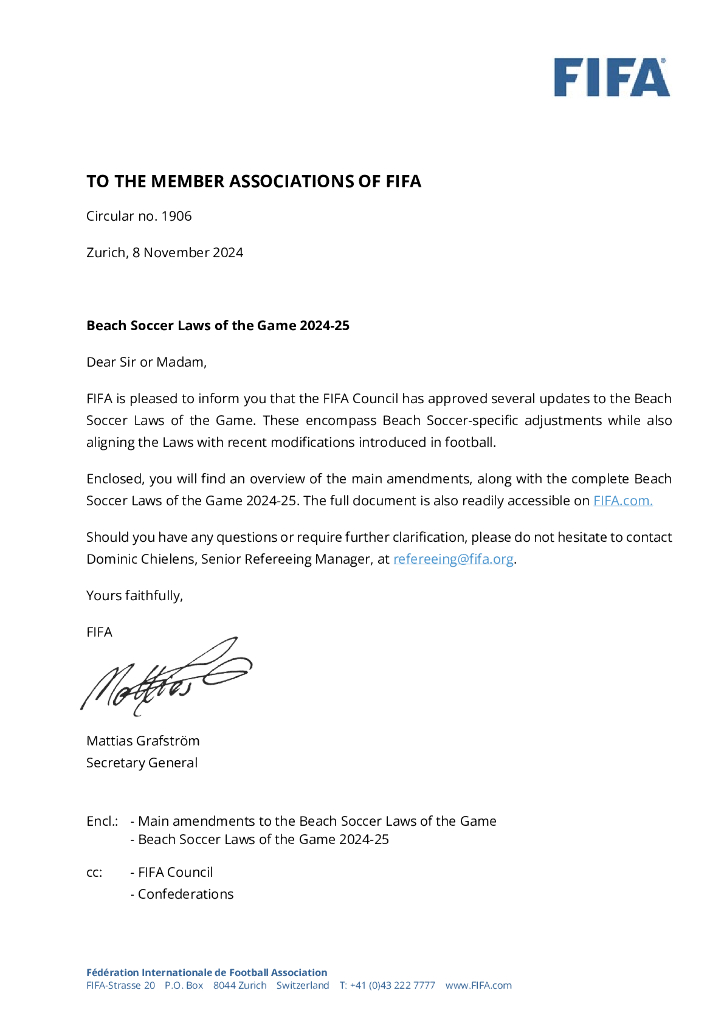 国际足联（FIFA）：2024-2025年沙滩足球比赛规则（英文版）