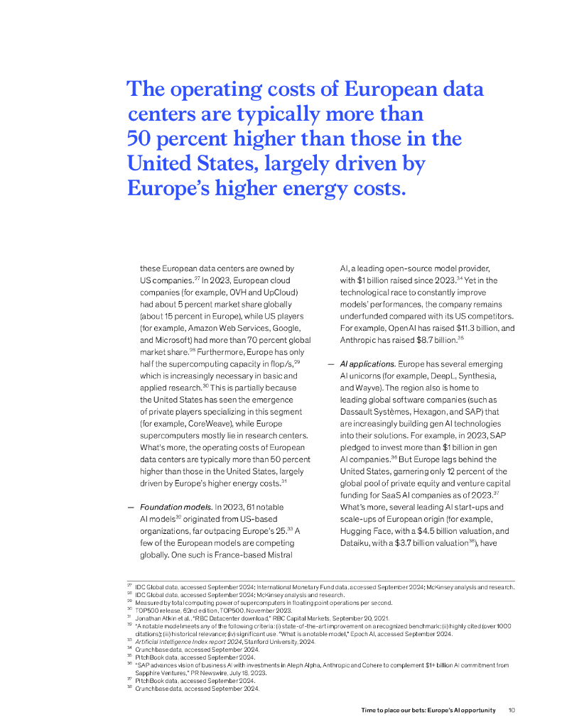 麦肯锡全球研究院：2024年押注时刻：欧洲的人工智能机遇发展报告-提升欧洲在AI价值链中的竞争力（英文版）_第10页