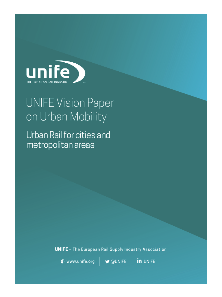UNIFE：2019年关于城市交通的愿景文件报告（英文版）