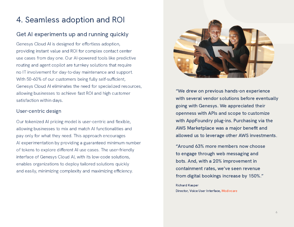 Talkdesk：2024年为什么公司选择Genesys Cloud进行人工智能和自动化报告（英文版）_第6页