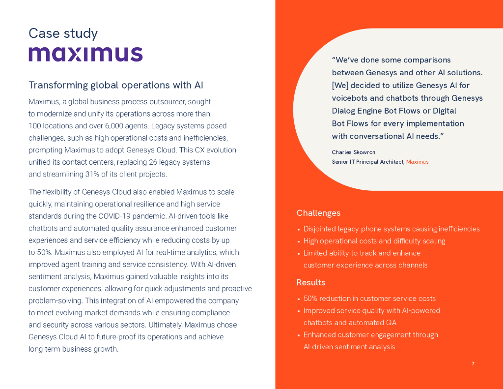 Talkdesk：2024年为什么公司选择Genesys Cloud进行人工智能和自动化报告（英文版）_第7页