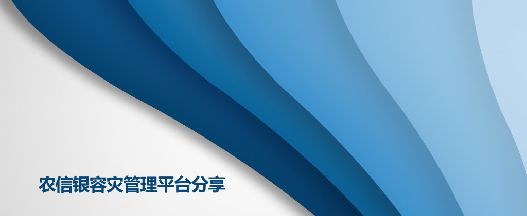 农信银（沈华）：2024年农信银容灾管理平台分享报告