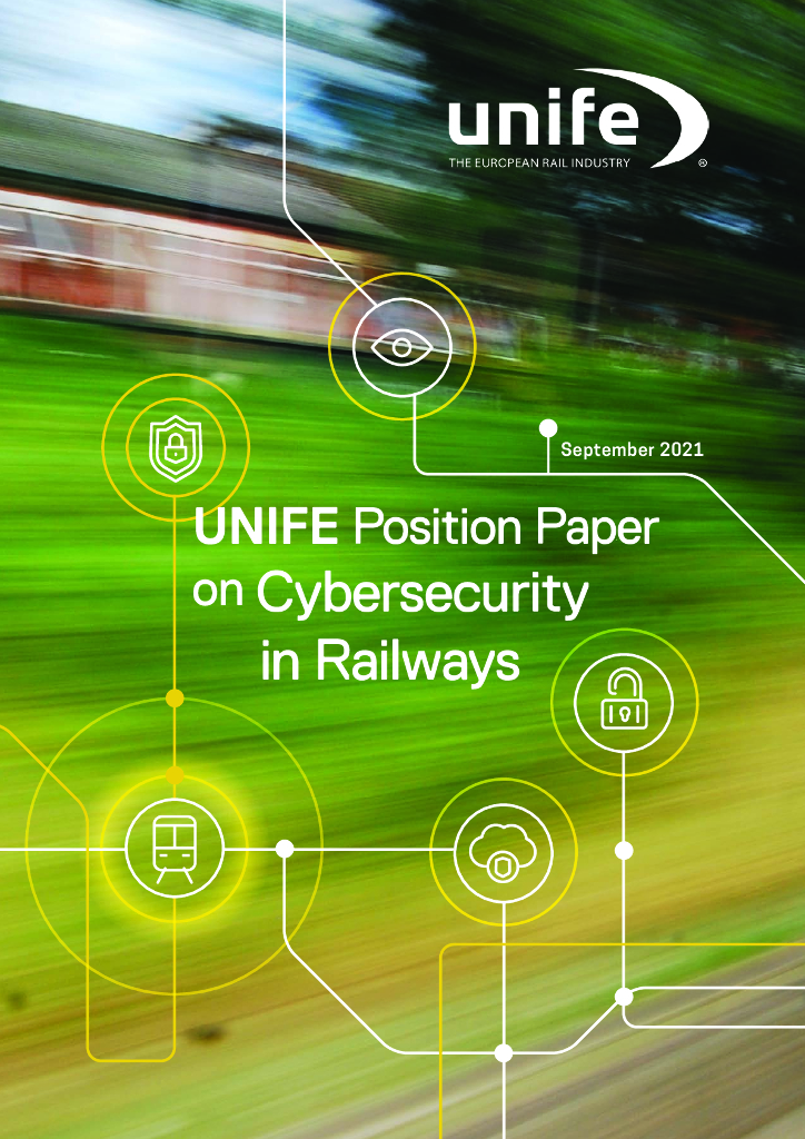 UNIFE：2021年联合国铁路联盟关于铁路网络安全的立场文件报告（英文版）