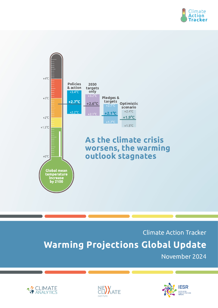 Climate Action Tracker：2024年随着气候危机的恶化，变暖前景停滞不前报告（英文版）