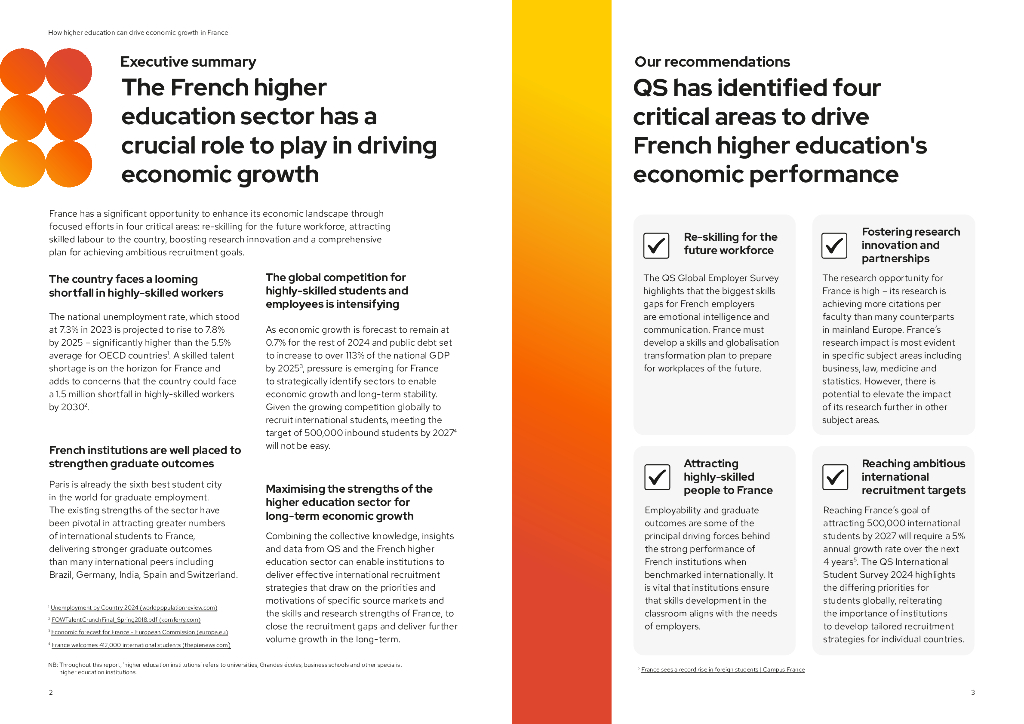 QS：2024年高等教育对法国经济增长的推动作用研究报告（英文版）_第2页
