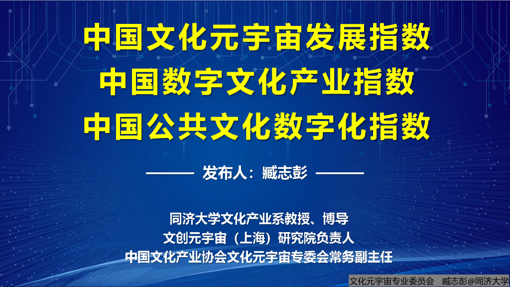 同济大学（臧志彭）：2024年中国文化<em>元宇宙</em>数字文化产业指数报告 海报