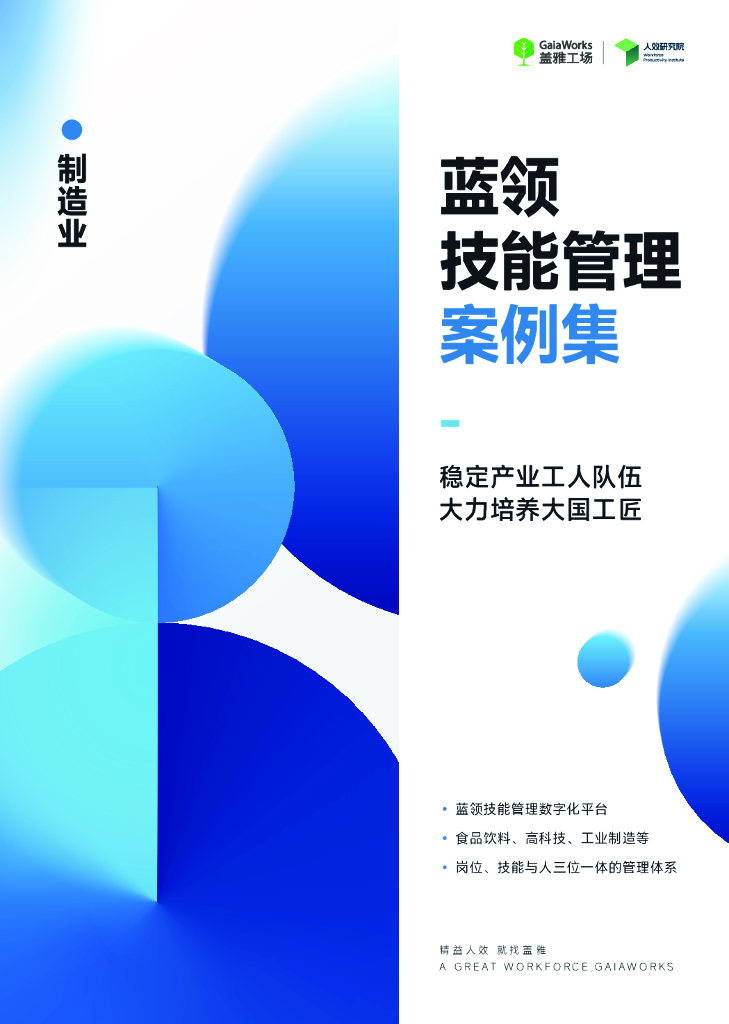 盖雅工场：2024年蓝领技能管理案例集
