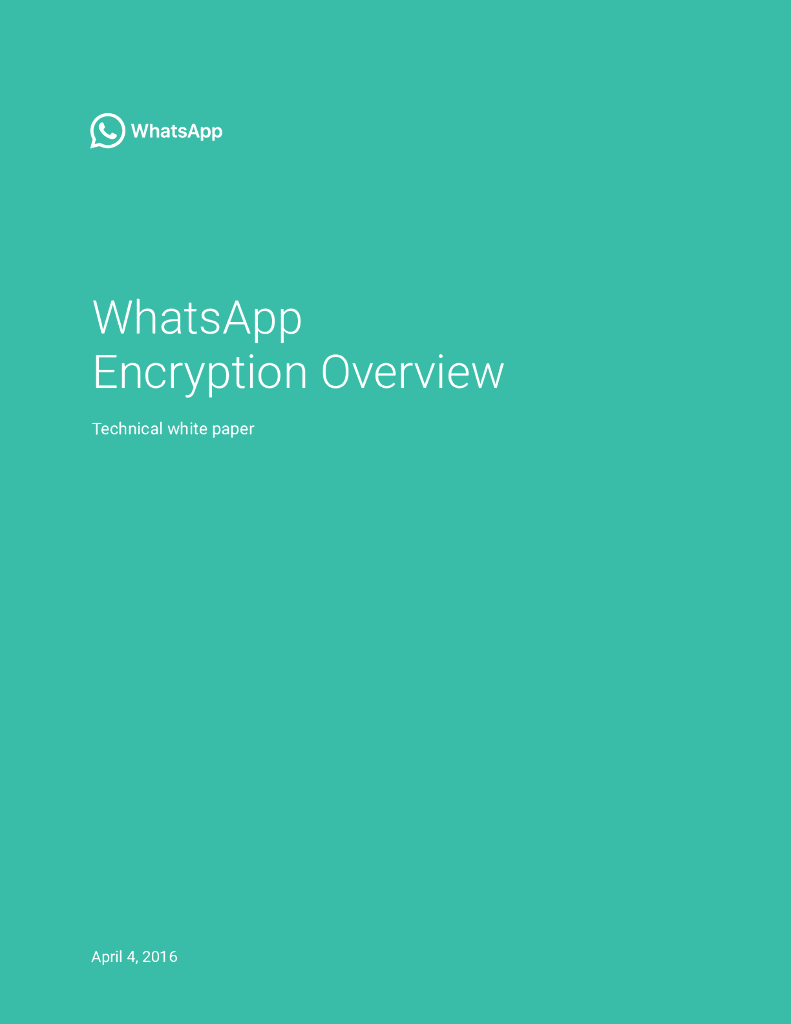 WhatsApp Encryption Overview Technical Whitepaper