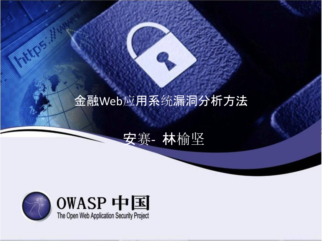 OWASP中国：金融Web应用系统漏洞分析方法