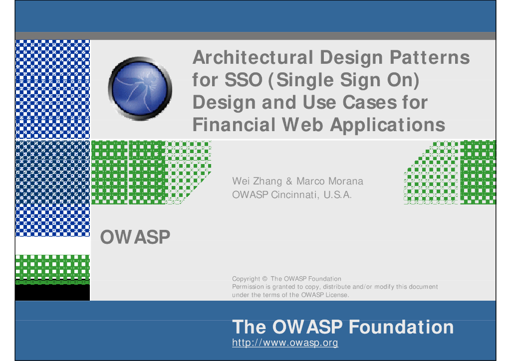 金融业Web应用的SSO（单点登录）架构设计与用例