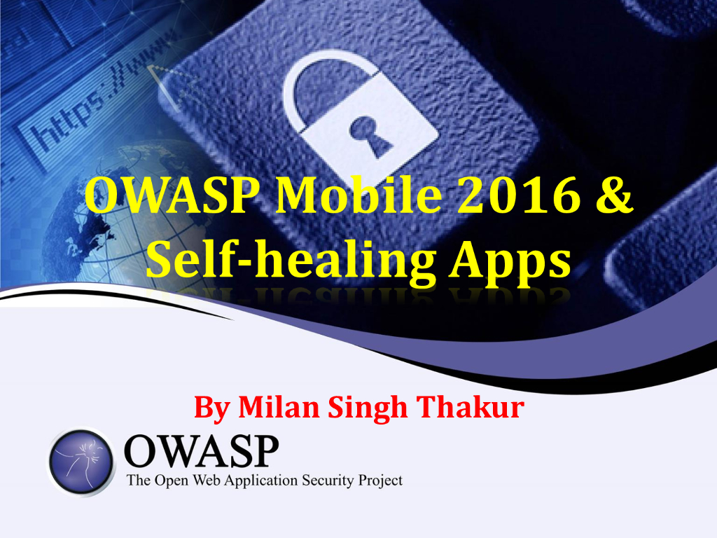 OWASP Mobile 2016 Self-healing apps