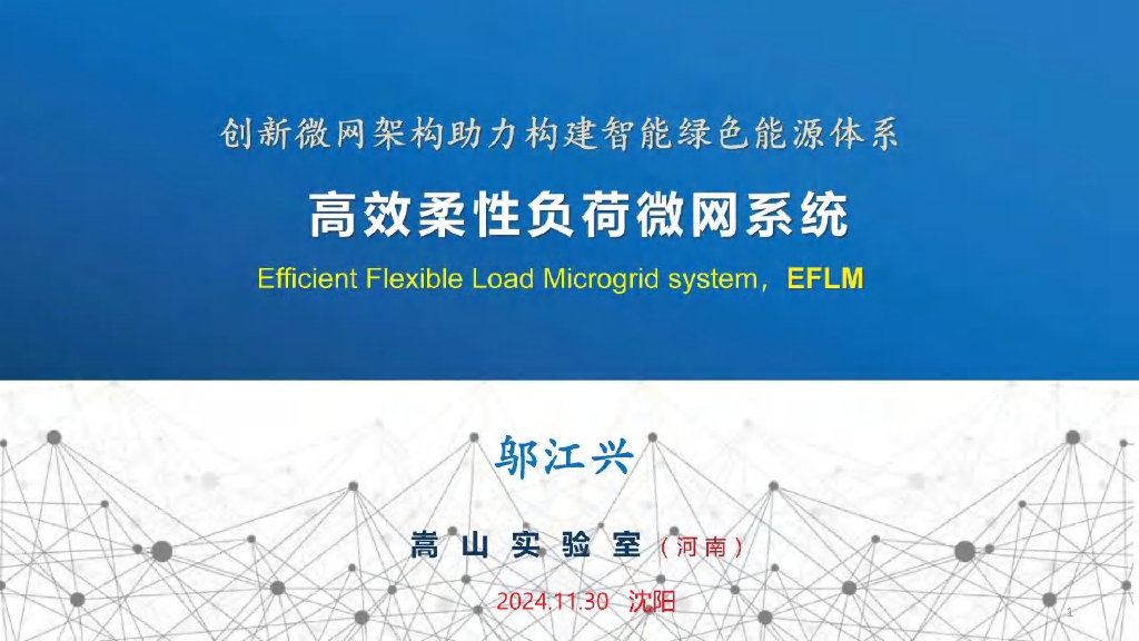 中国工程院（邬江兴）：2024年高效柔性负荷微网系统报告